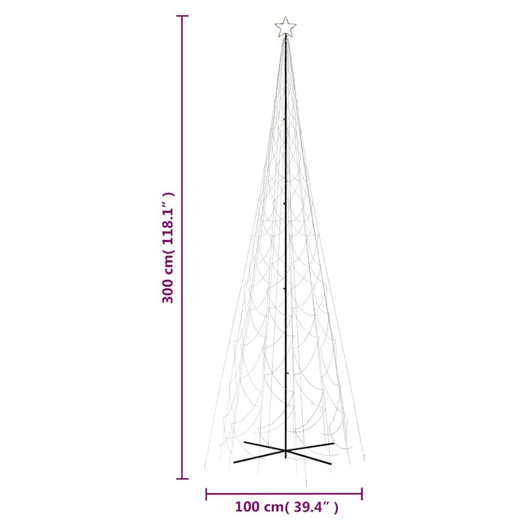vidaXL LED-Weihnachtsbaum Kegelform Warmweiß 3000 LEDs 230x800 cm