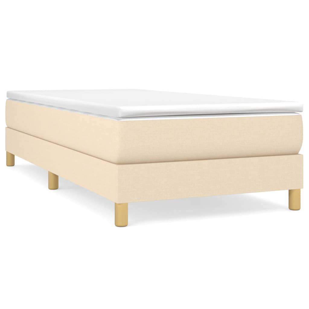 vidaXL Bettgestell Creme 90x190 cm Stoff