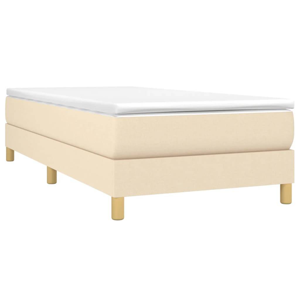 vidaXL Bettgestell Creme 90x190 cm Stoff