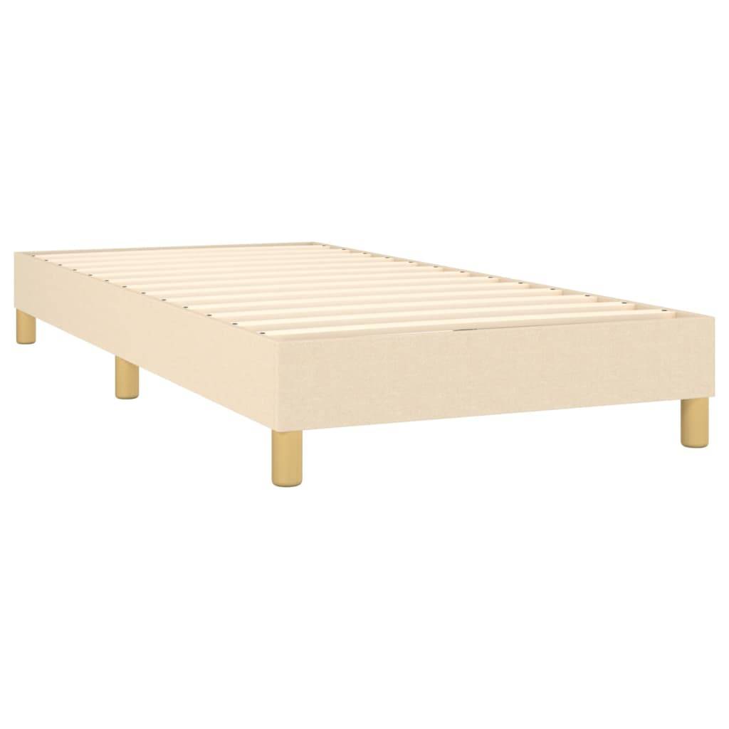 vidaXL Bettgestell Creme 90x190 cm Stoff