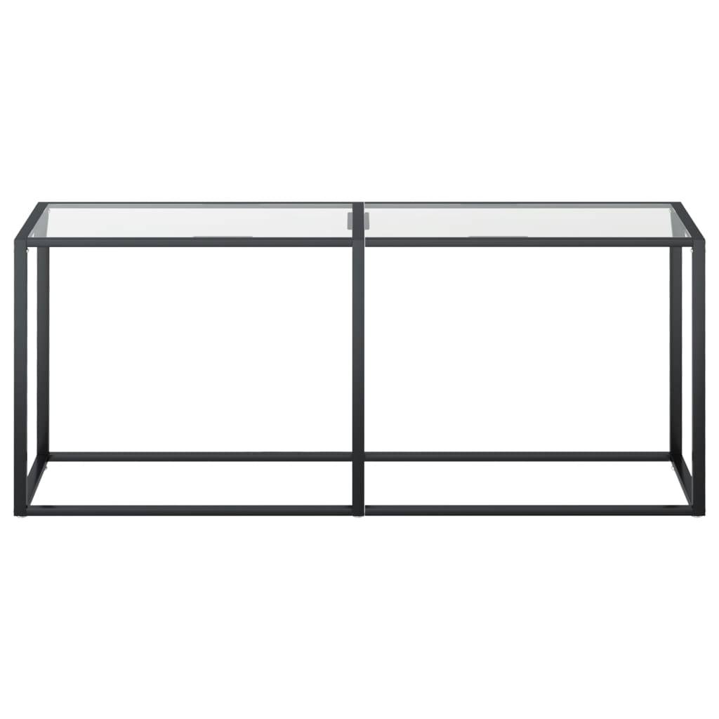vidaXL Konsolentisch Transparent 180x35x75,5 cm Hartglas