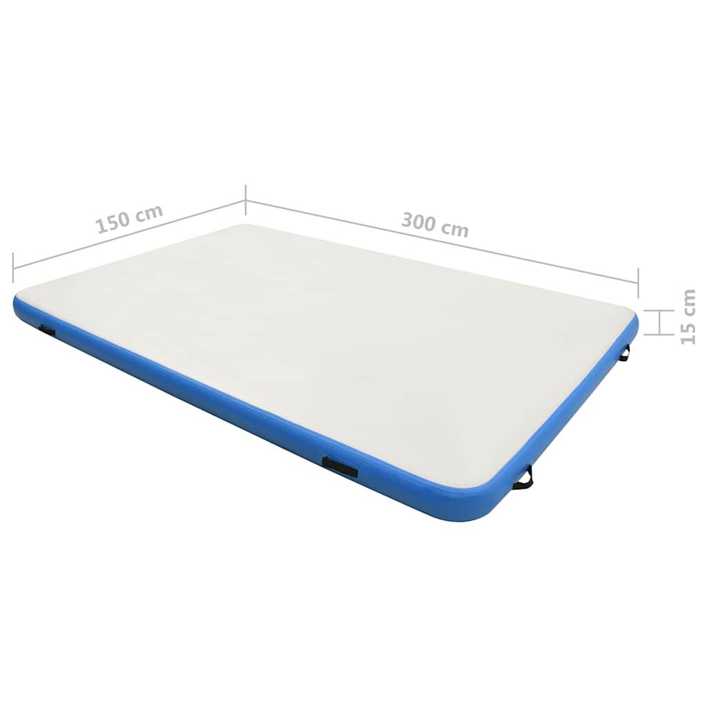 vidaXL Aufblasbare Schwimmmatte Blau und Weiß 300x150x15 cm