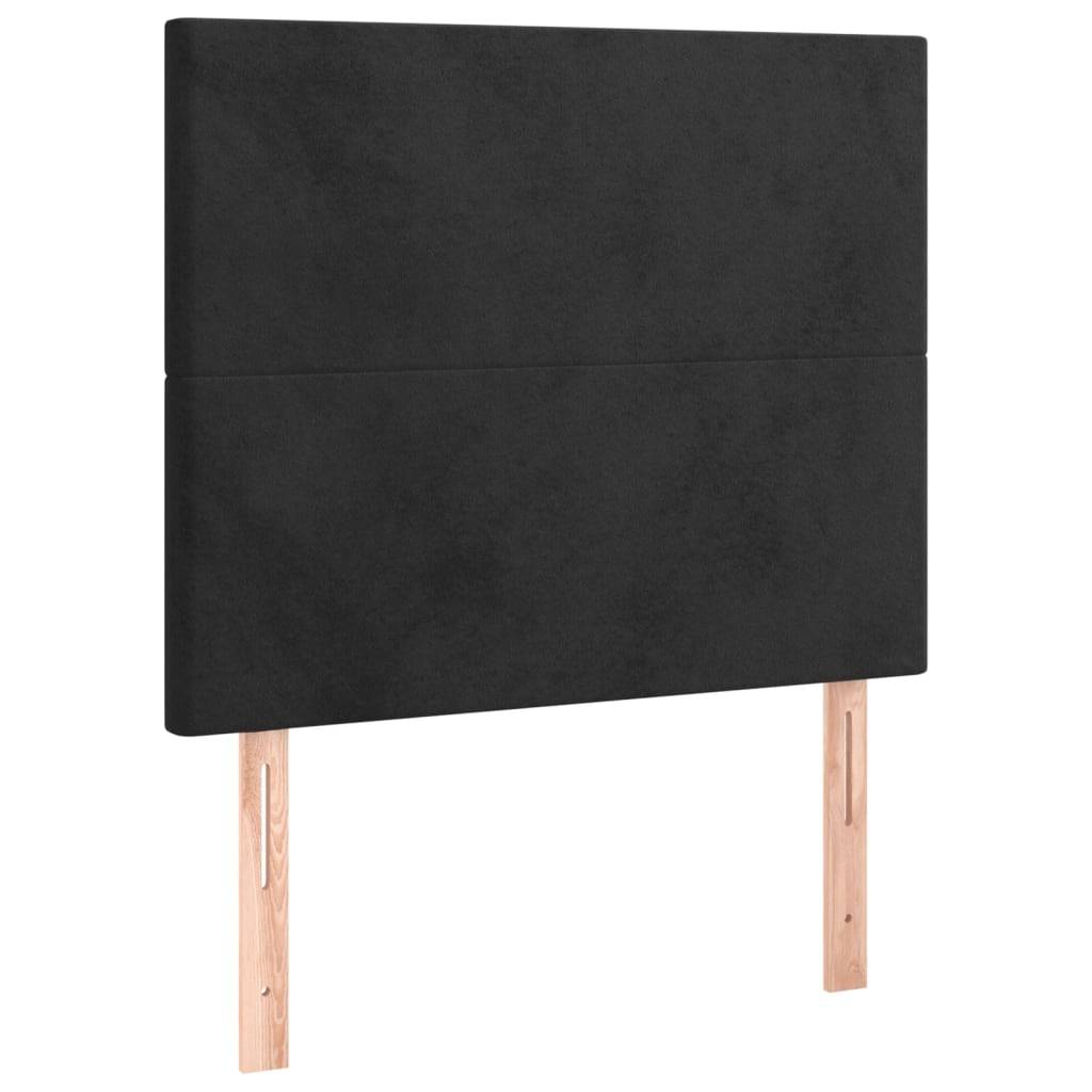 vidaXL Kopfteile 2 Stk. Schwarz 90x5x78/88 cm Samt