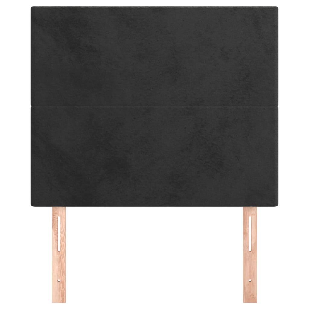 vidaXL Kopfteile 2 Stk. Schwarz 90x5x78/88 cm Samt