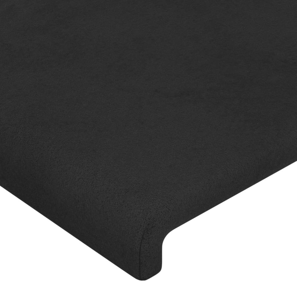 vidaXL Kopfteile 2 Stk. Schwarz 90x5x78/88 cm Samt