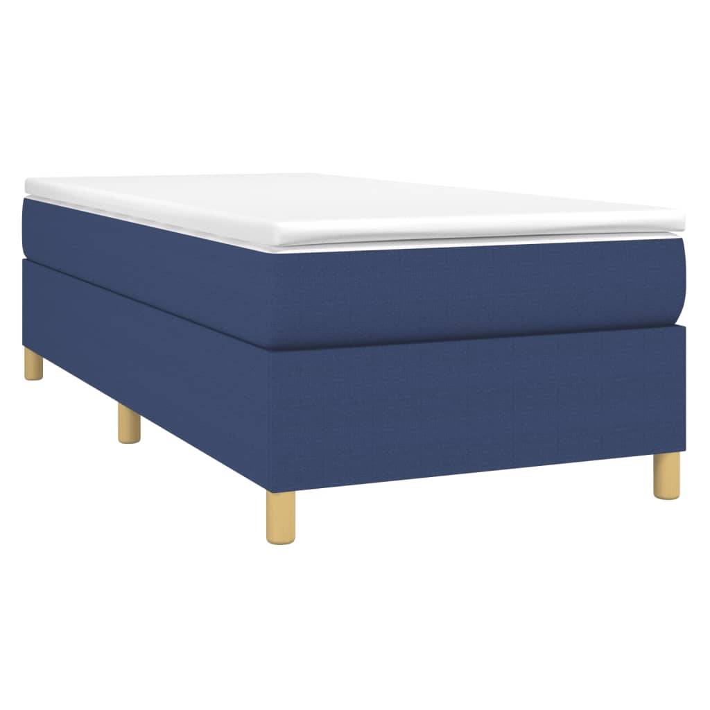 vidaXL Bettgestell Blau 100x200 cm Stoff