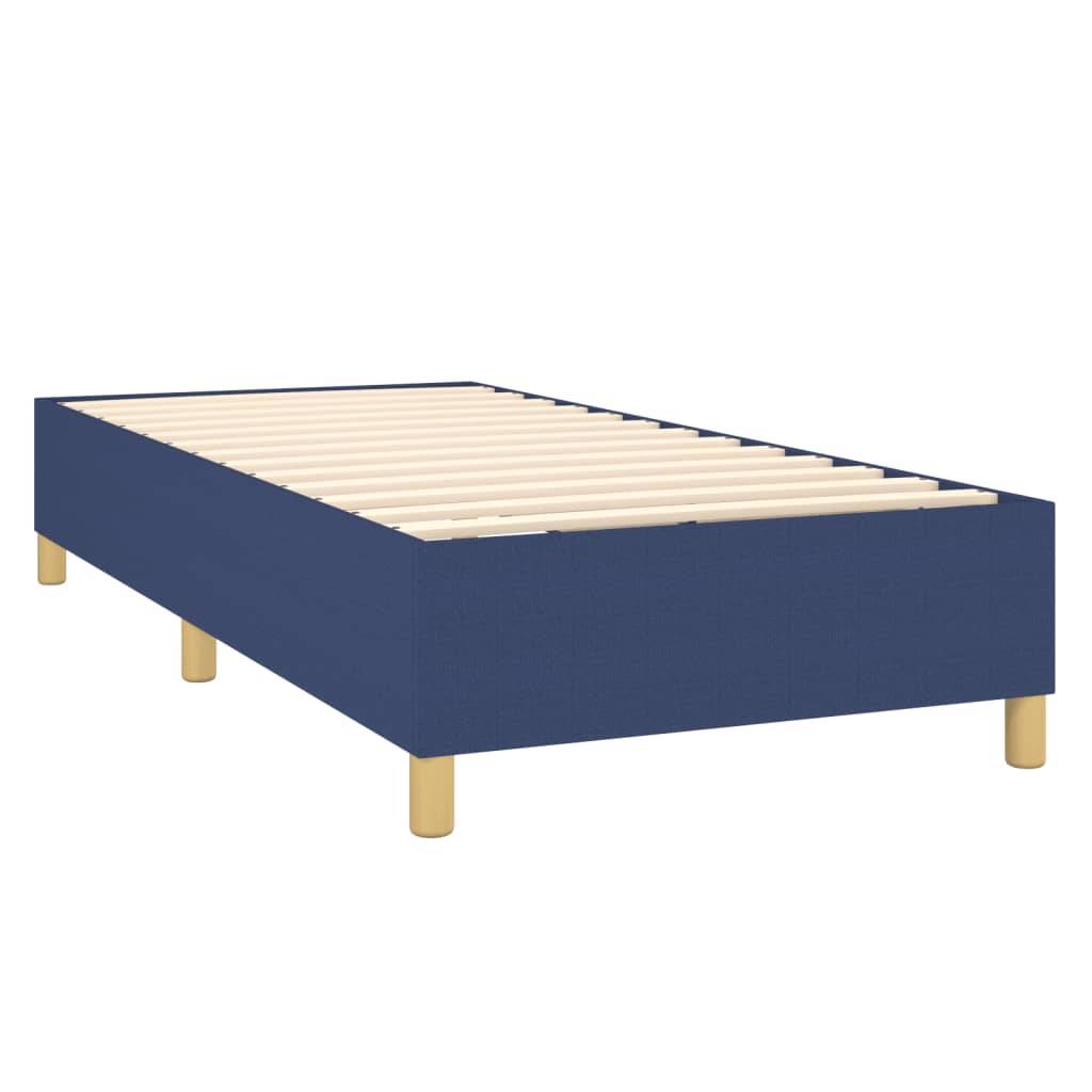 vidaXL Bettgestell Blau 100x200 cm Stoff