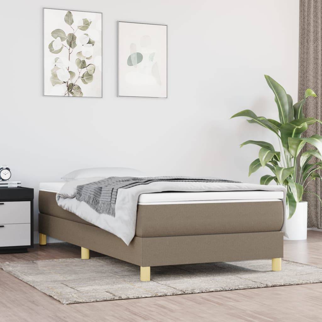 vidaXL Bettgestell Taupe 90x190 cm Stoff