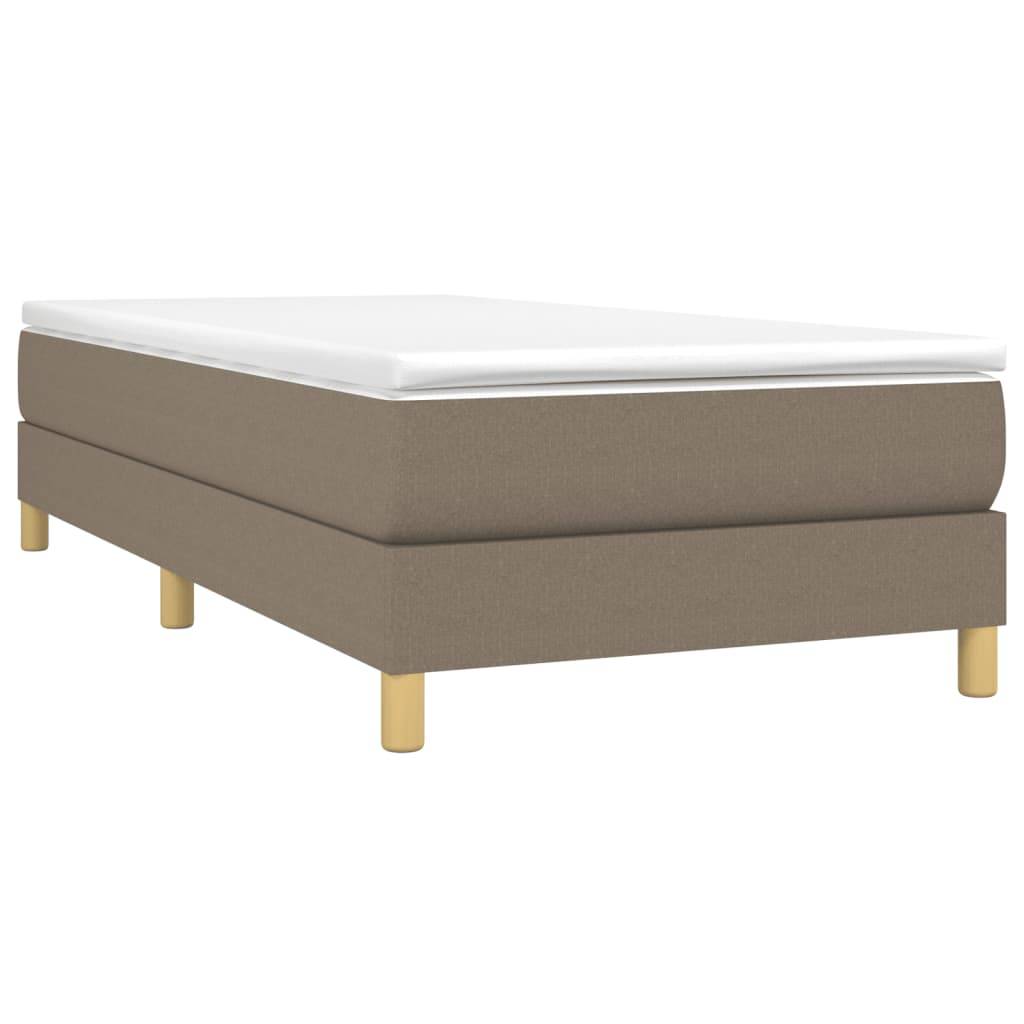 vidaXL Bettgestell Taupe 90x190 cm Stoff