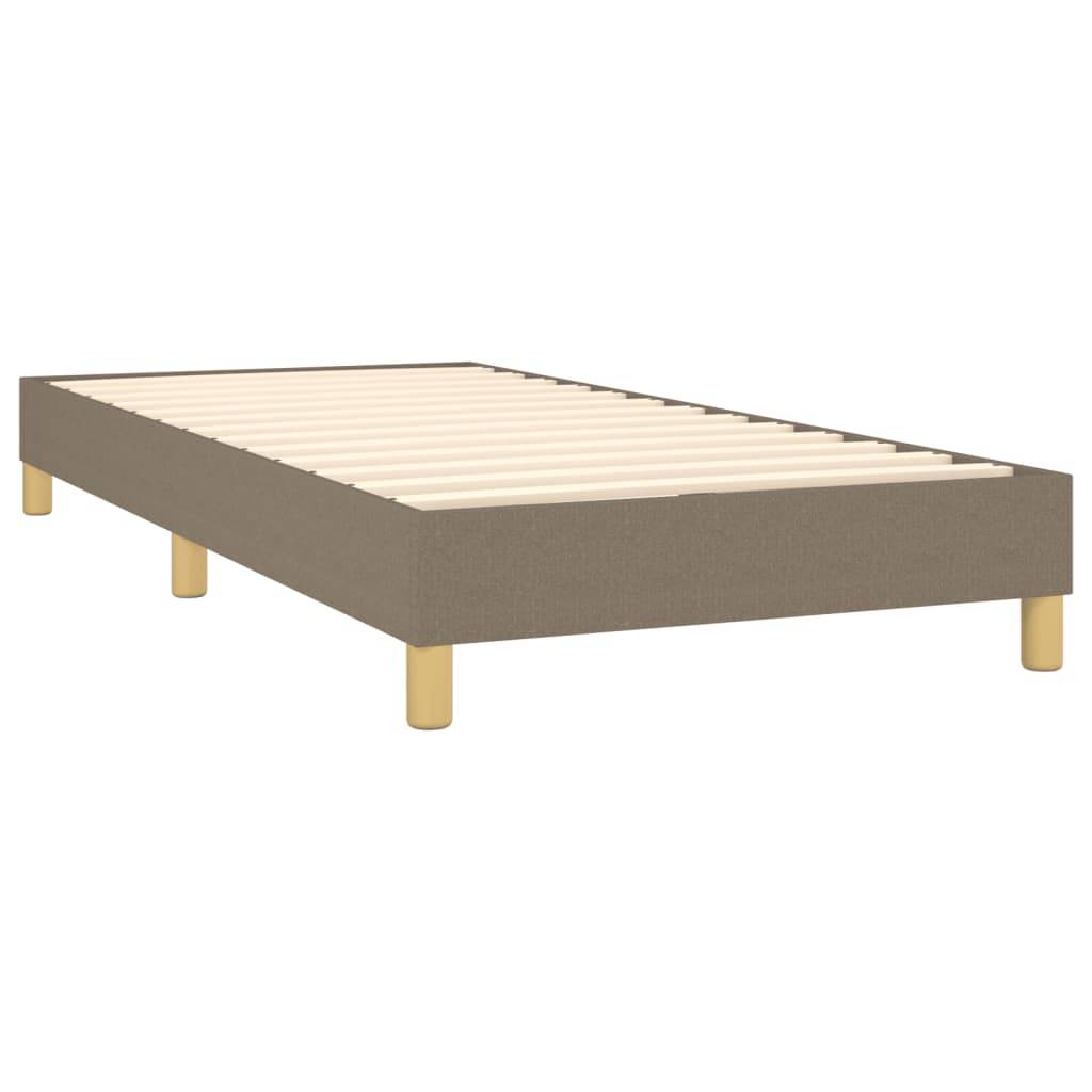 vidaXL Bettgestell Taupe 90x190 cm Stoff