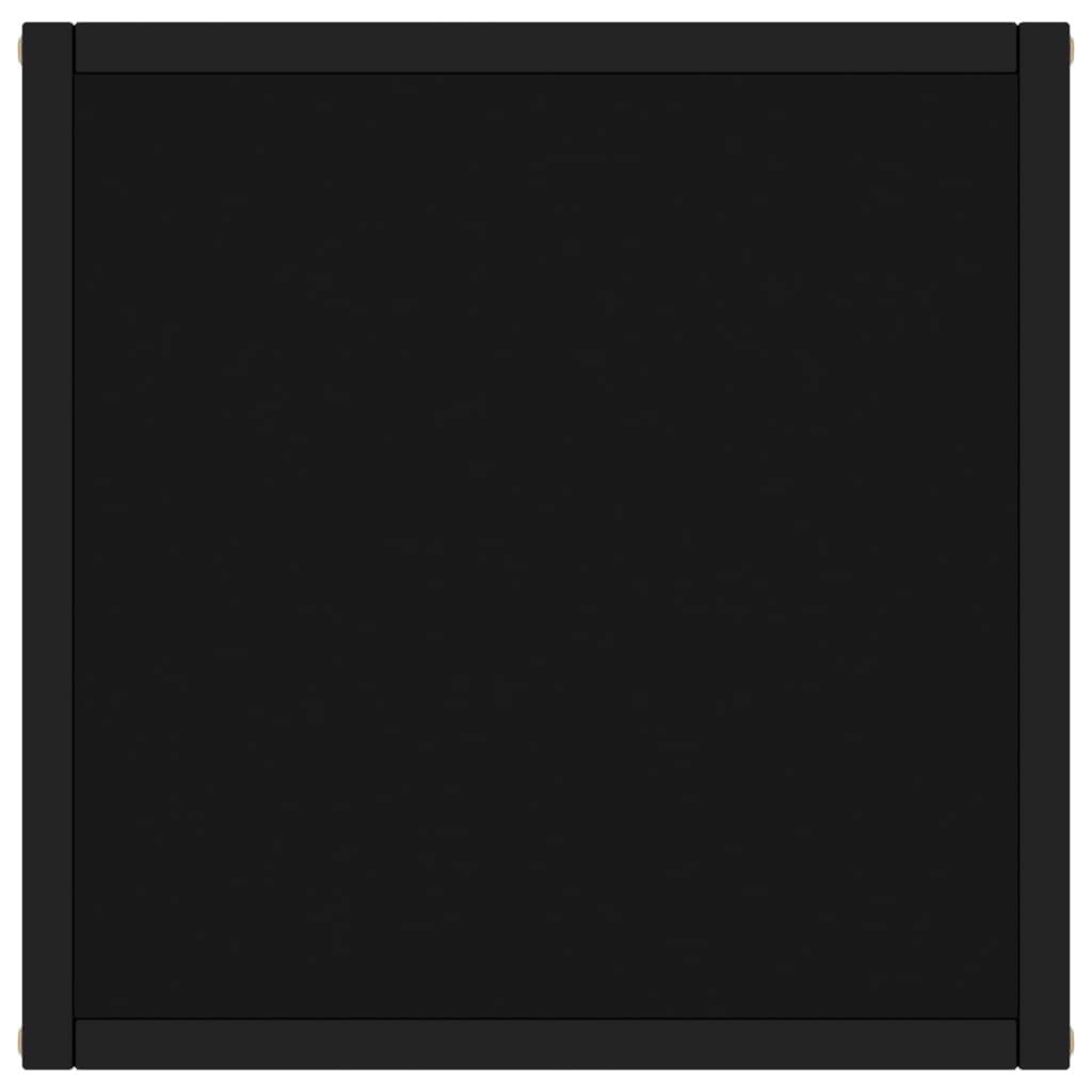 vidaXL Couchtisch Schwarz mit Schwarzem Glas 40x40x50 cm