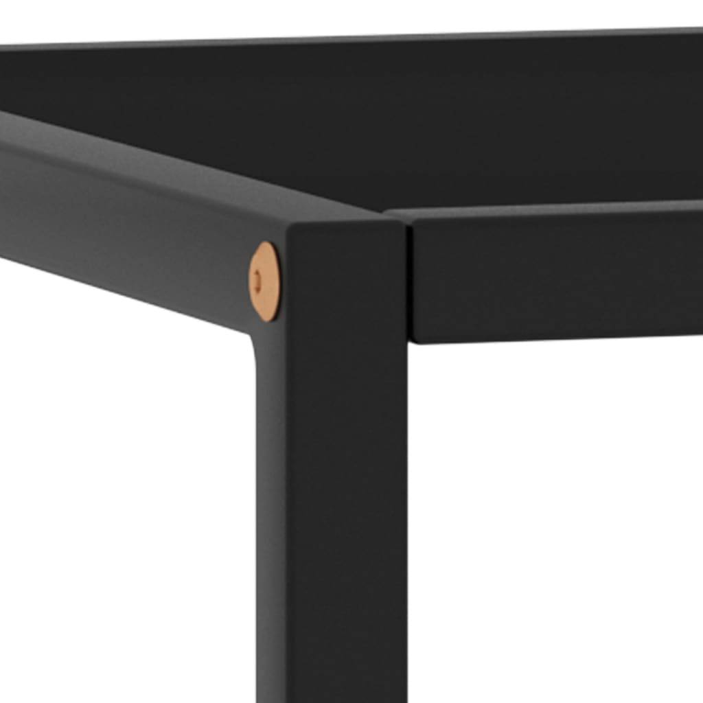 vidaXL Couchtisch Schwarz mit Schwarzem Glas 40x40x50 cm