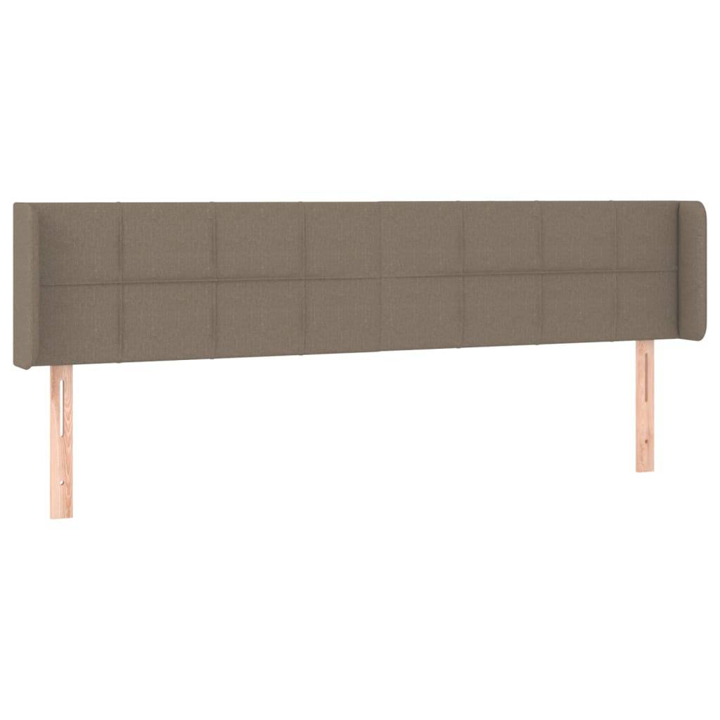vidaXL Kopfteil mit Ohren Taupe 183x16x78/88 cm Stoff