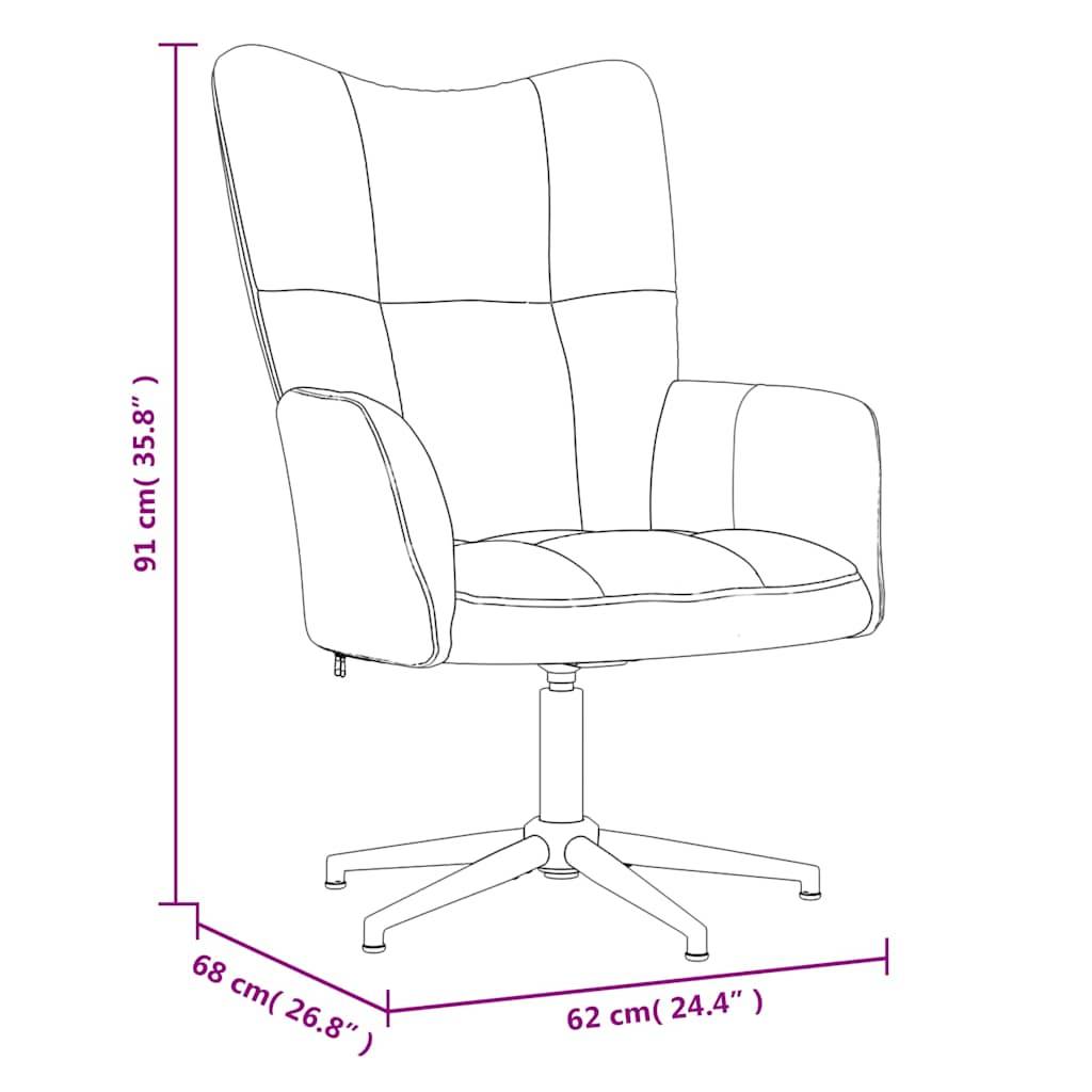 vidaXL Relaxsessel mit Hocker Dunkelgrau Samt