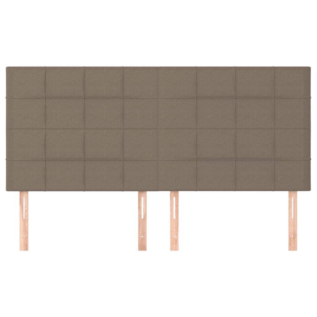 vidaXL Kopfteile 4 Stk. Taupe 90x5x78/88 cm Stoff