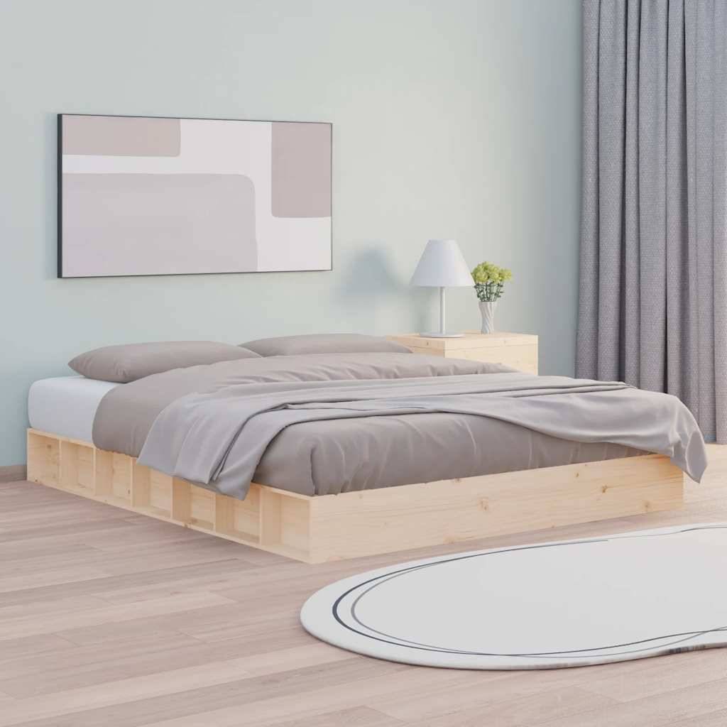 vidaXL Massivholzbett 150x200 cm