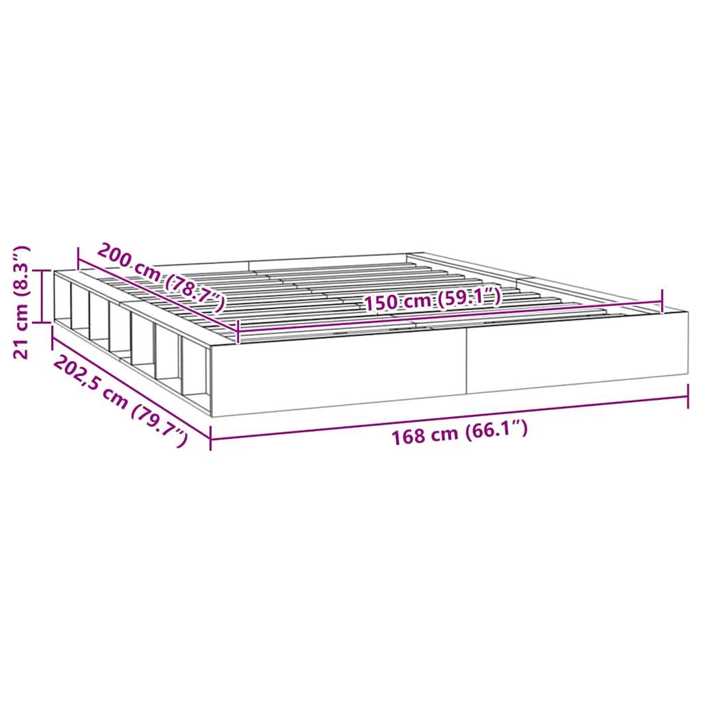 vidaXL Massivholzbett 150x200 cm