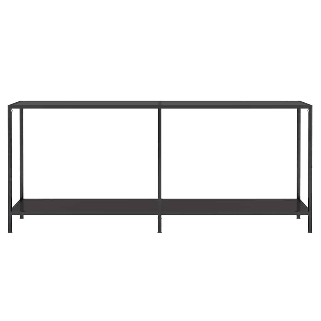 vidaXL Konsolentisch Schwarz 180x35x75,5 cm Hartglas