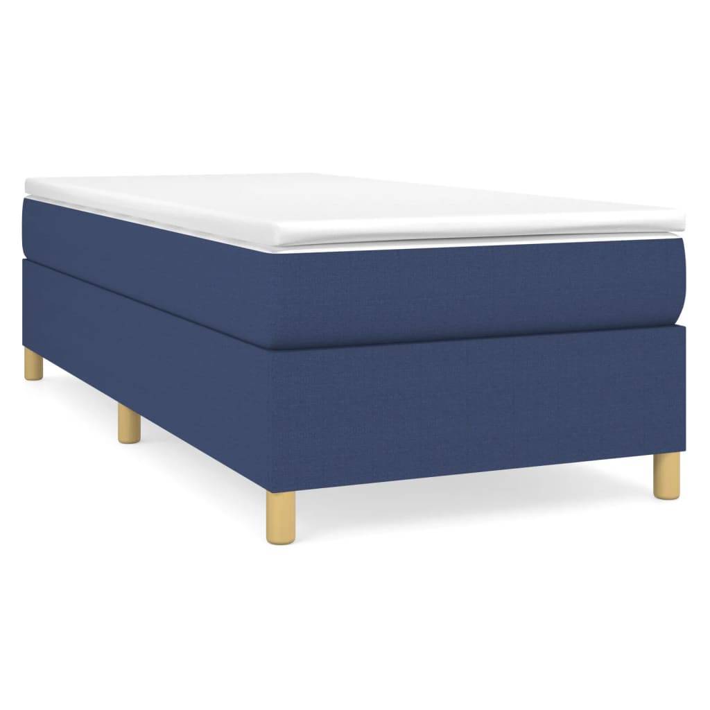 vidaXL Bettgestell Blau 90x200 cm Stoff