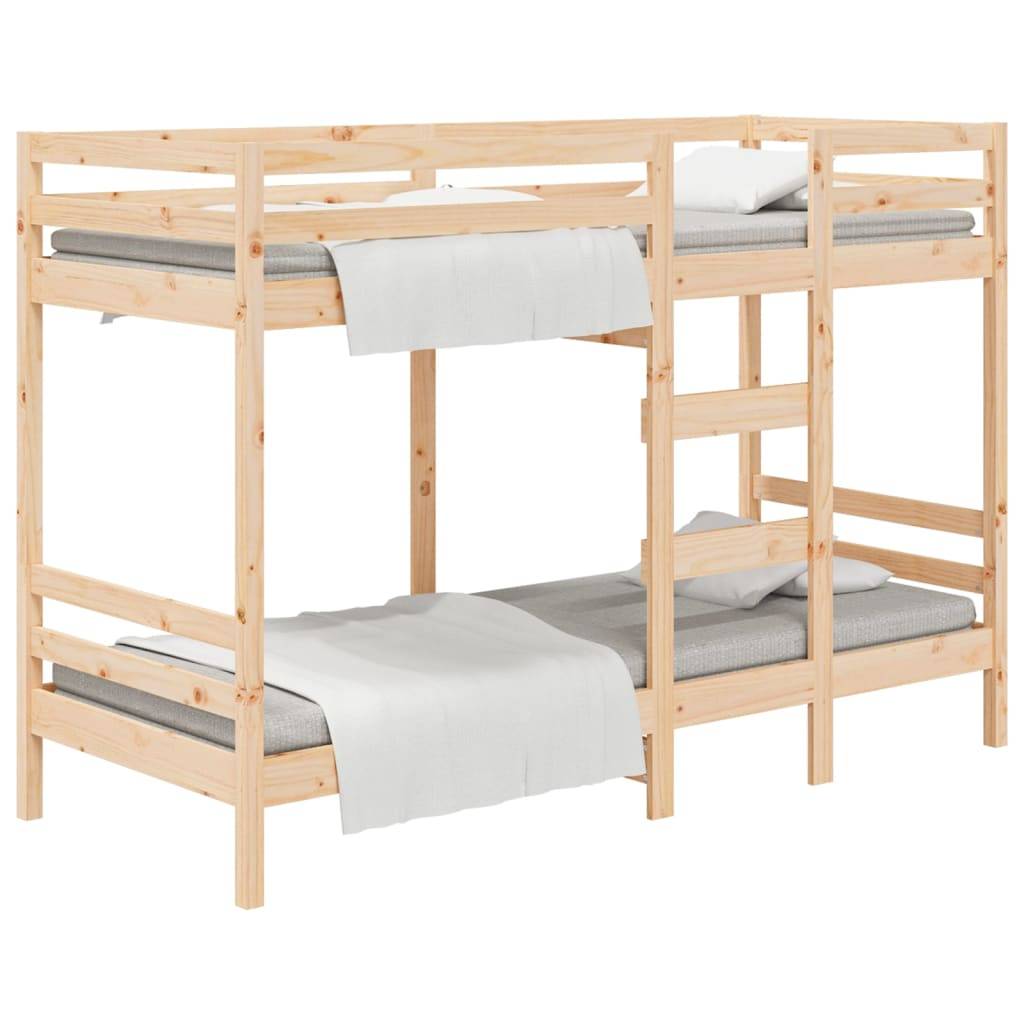 vidaXL Etagenbett 75x190 cm Massivholz Kiefer