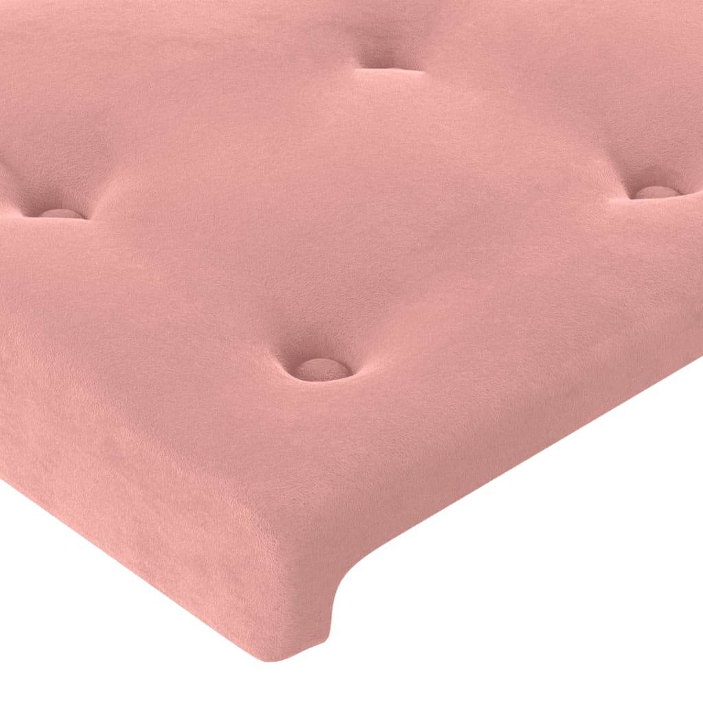 vidaXL Kopfteile 2 Stk. Rosa 90x5x78/88 cm Samt