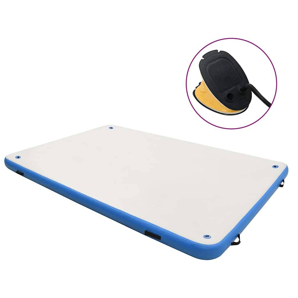 vidaXL Aufblasbare Schwimmmatte Blau und Weiß 300x200x15 cm