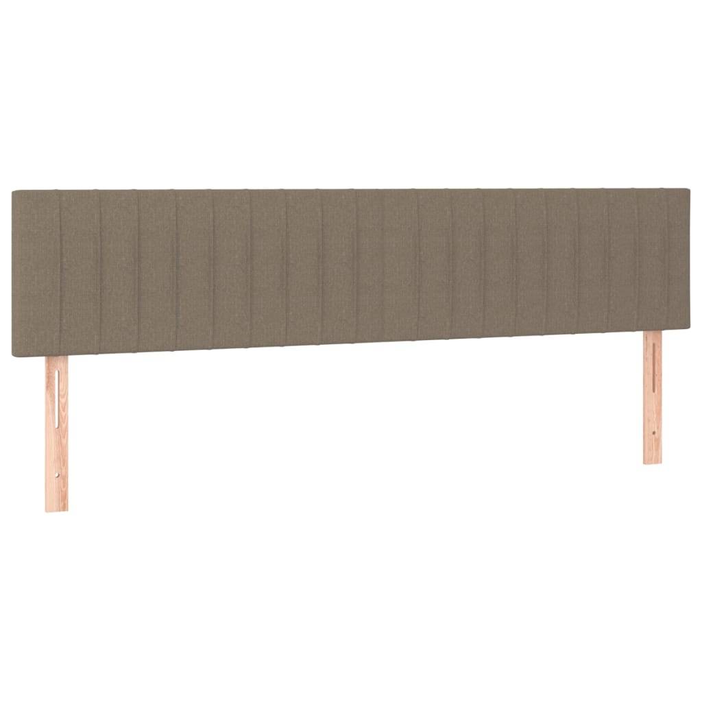 vidaXL LED Kopfteil Taupe 180x5x78/88 cm Stoff