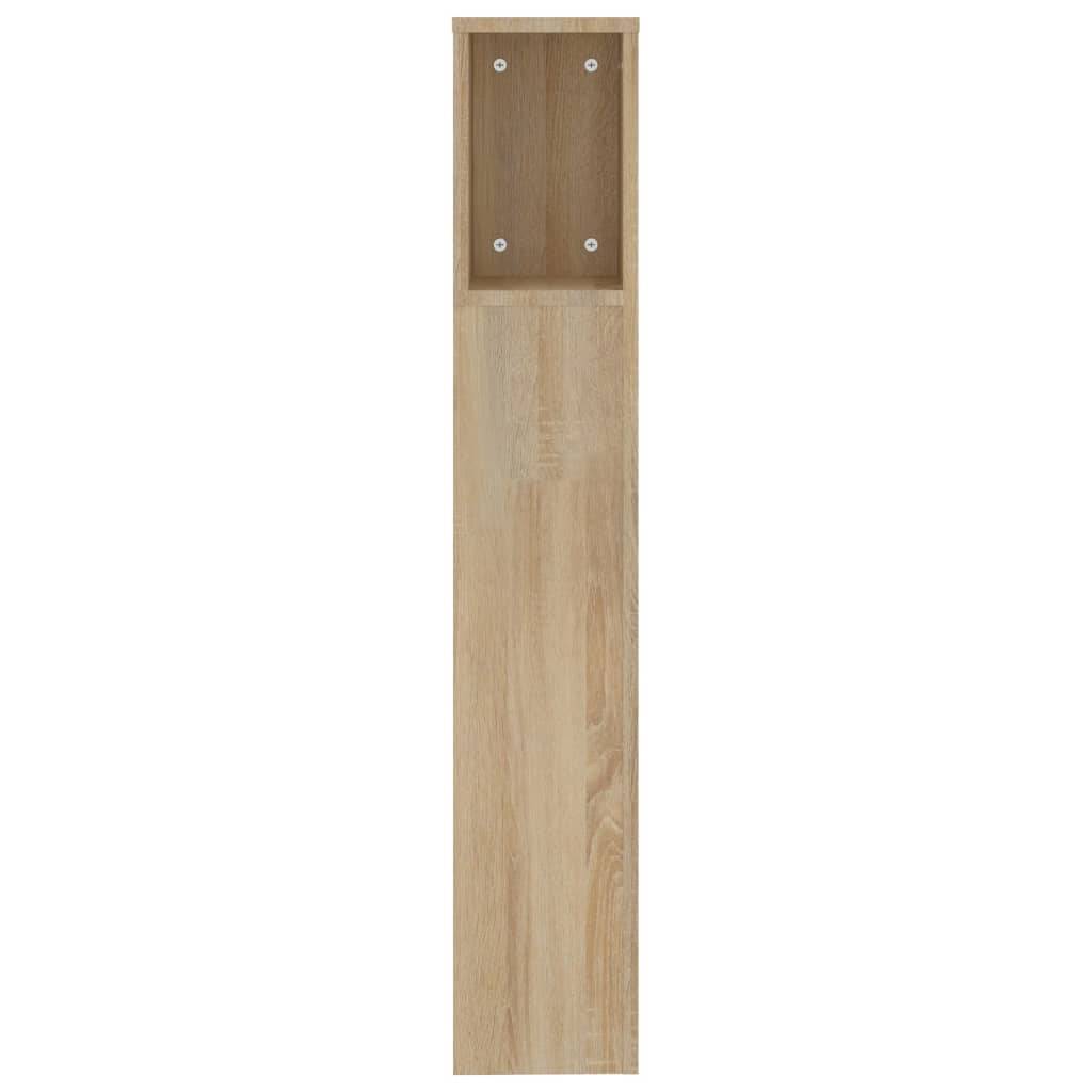 vidaXL Kopfteil mit Ablagen Sonoma-Eiche 200x18,5x104,5 cm