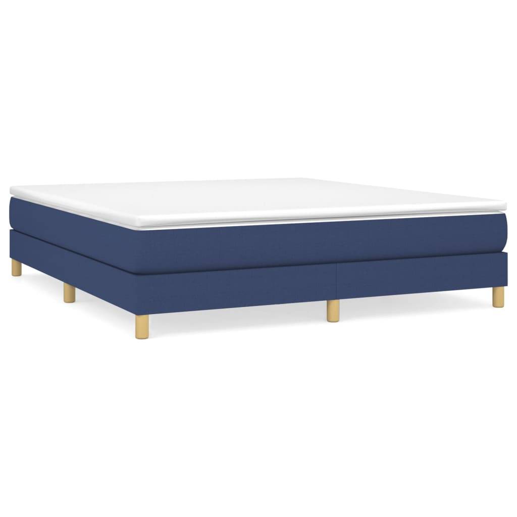 vidaXL Bettgestell ohne Matratze Blau 160x200 cm Stoff