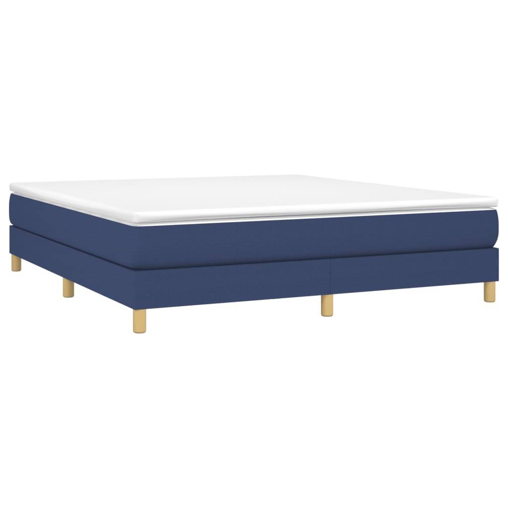 vidaXL Bettgestell ohne Matratze Blau 160x200 cm Stoff