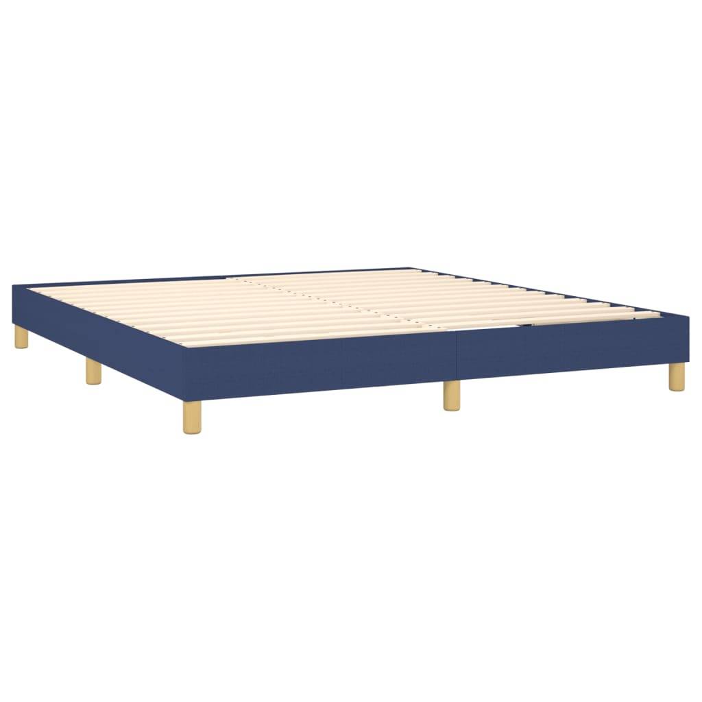 vidaXL Bettgestell ohne Matratze Blau 160x200 cm Stoff
