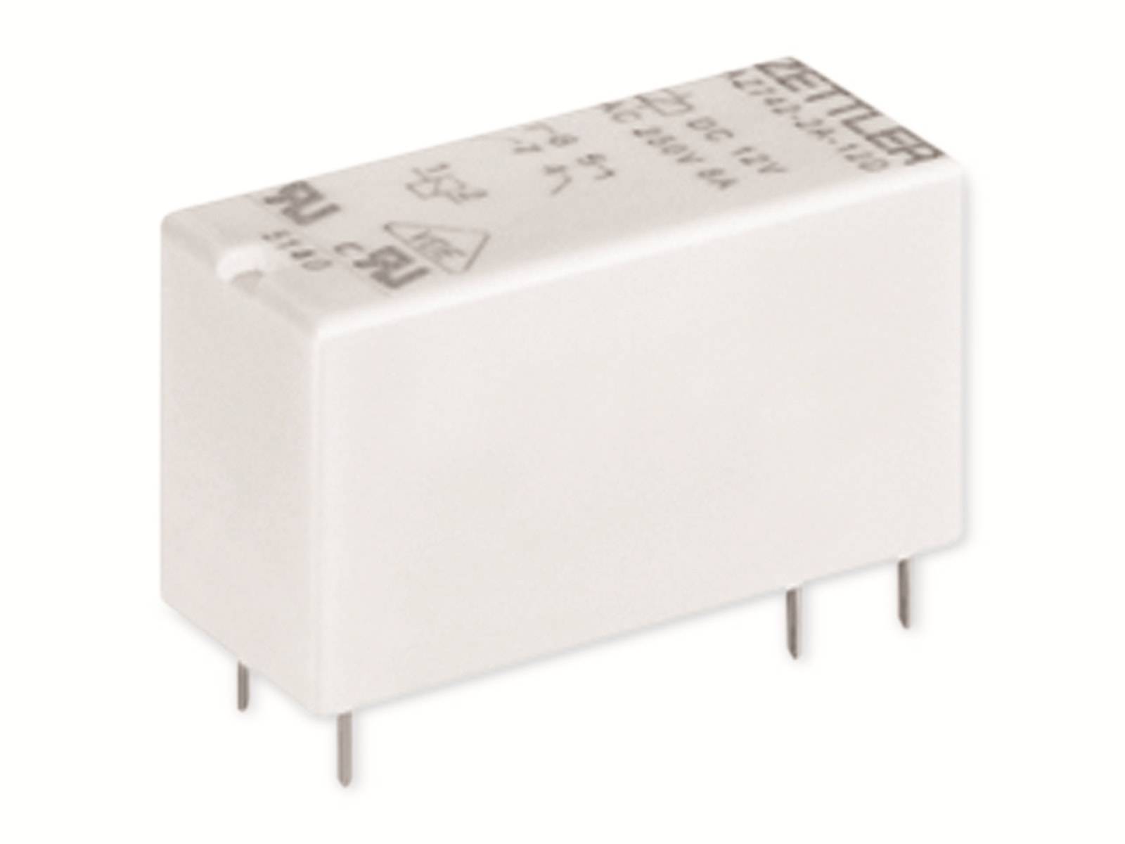 ZETTLER Printrelais, AZ742-2C-12DE, 12V, 2 Wechsler, 300V/DC, THT