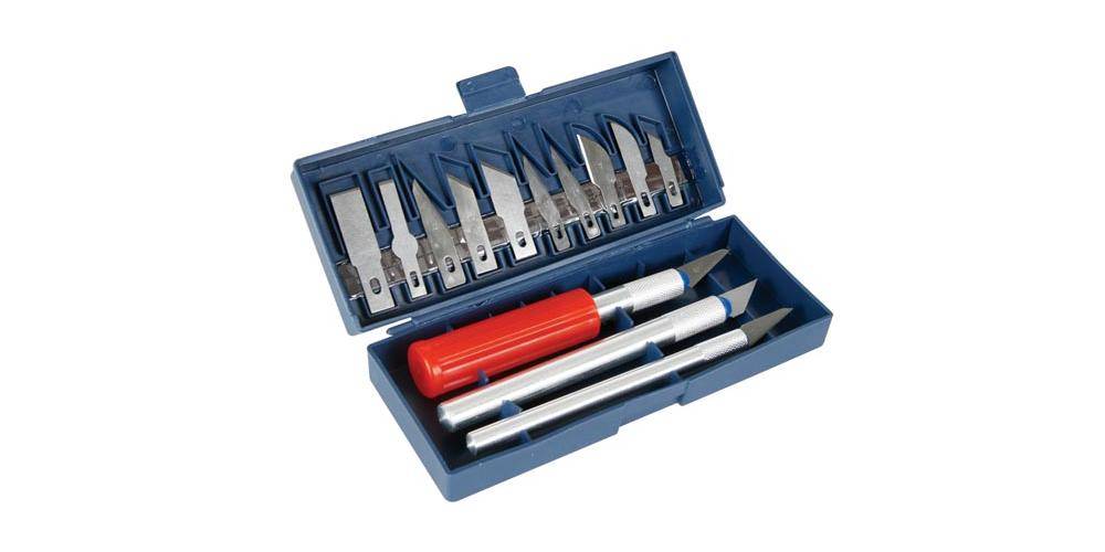 Velleman PRÄZISIONS-CUTTERMESSER-SET - 3 GRIFFE + 13 KLINGEN