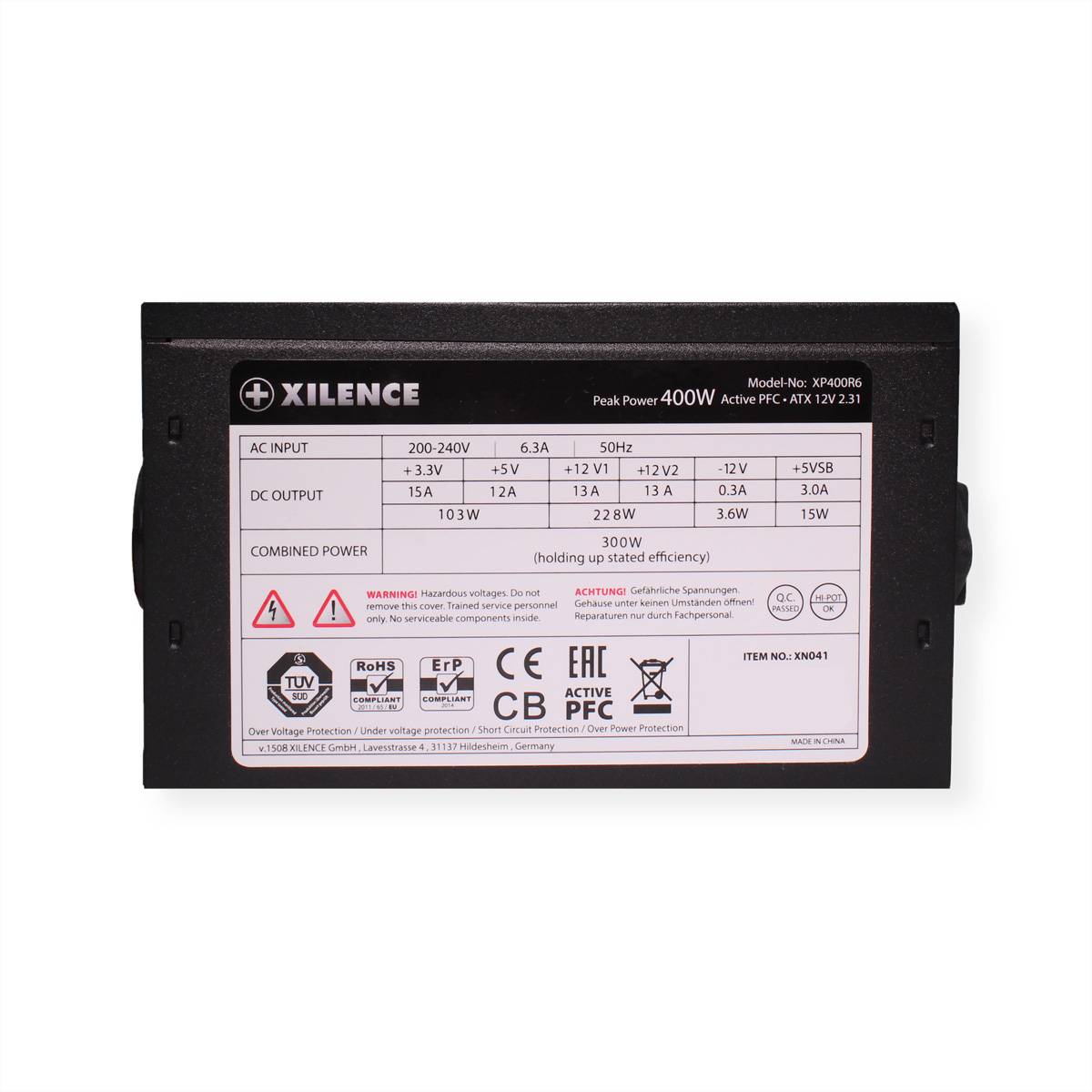 Xilence XP400R6 PC Netzteil, 400W Peak Power, ATX