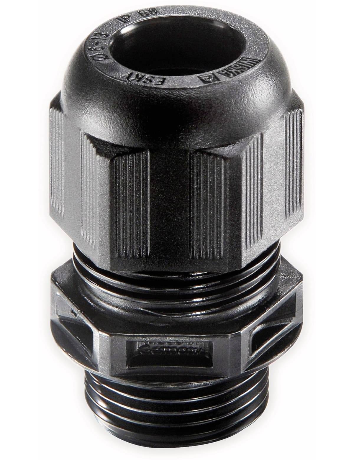 WISKA Kabelverschraubung, 10061864, ESKV 20 PLUS, M 20x1,5, metrisch, Schwarz