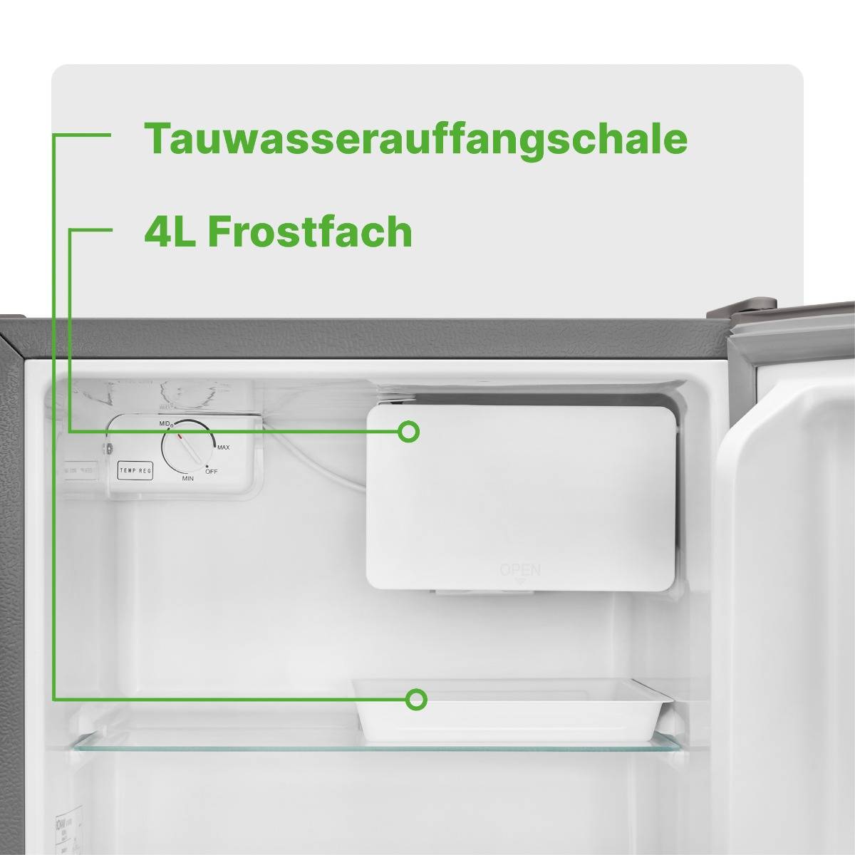Bomann KB 7245 ix-look Minikühlschrank/Partykühler EEK: E (A - G) Kompressor 240 V Inox 45 l