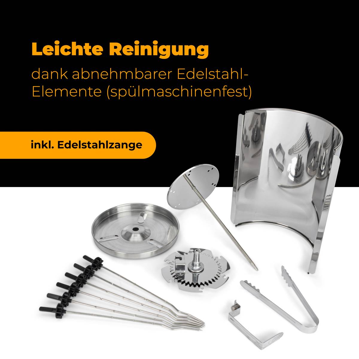CLATRONIC Döner-Vertikalmultigrill DVG 3686, schwarz