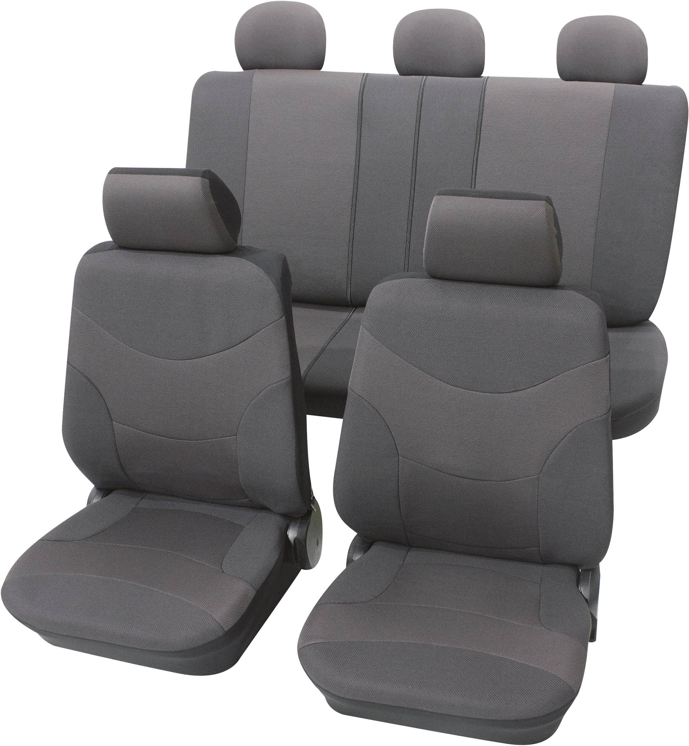Petex 23474901 Vesuv Sitzbezug 17teilig Polyester Grau Fahrersitz, Beifahrersitz, Rücksitz