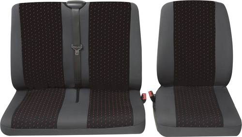 Petex 30071912 Profi 1 Sitzbezug 4teilig Polyester Rot, Anthrazit Fahrersitz, Doppelsitz