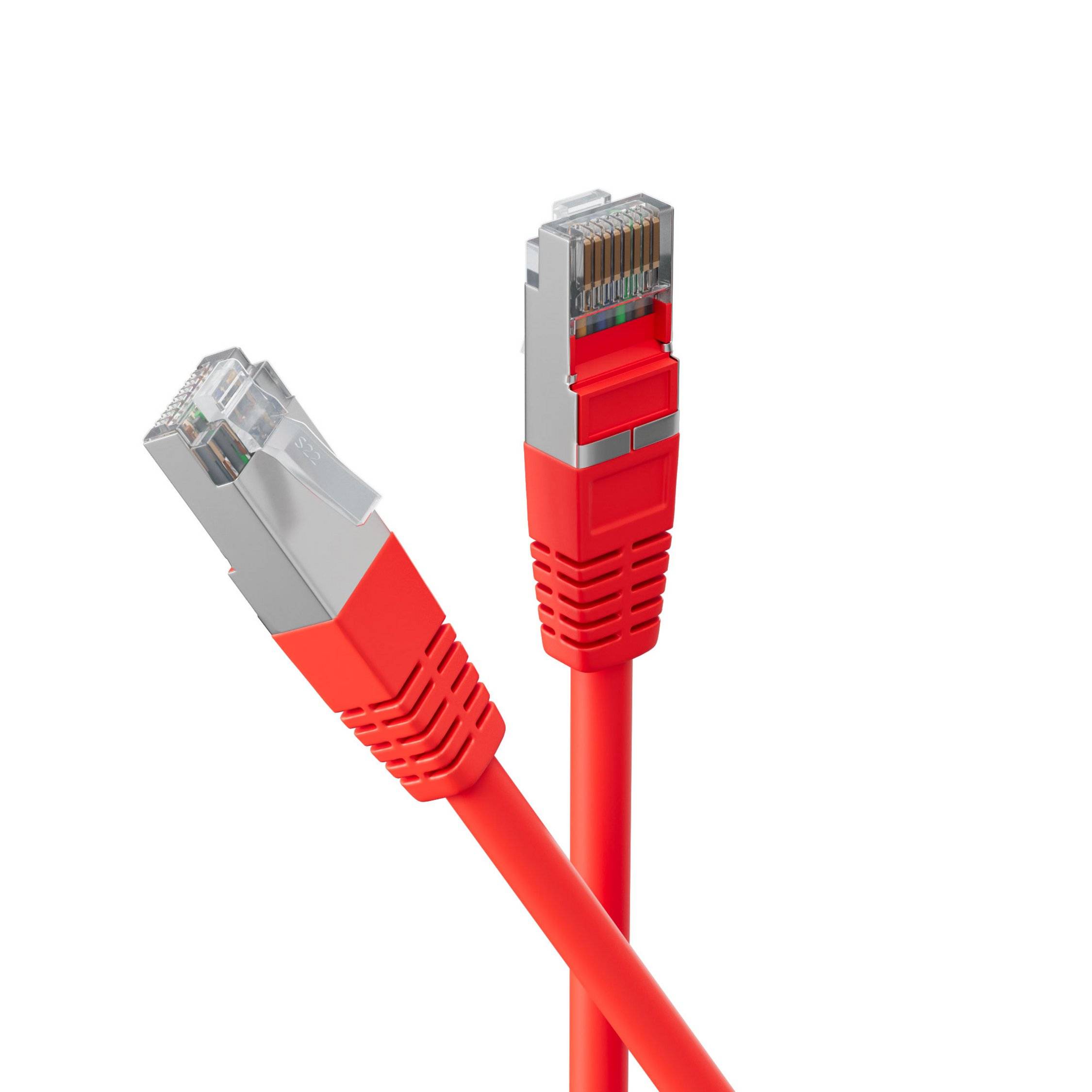 Patchkabel cat. 5e SF/UTP rot 1m