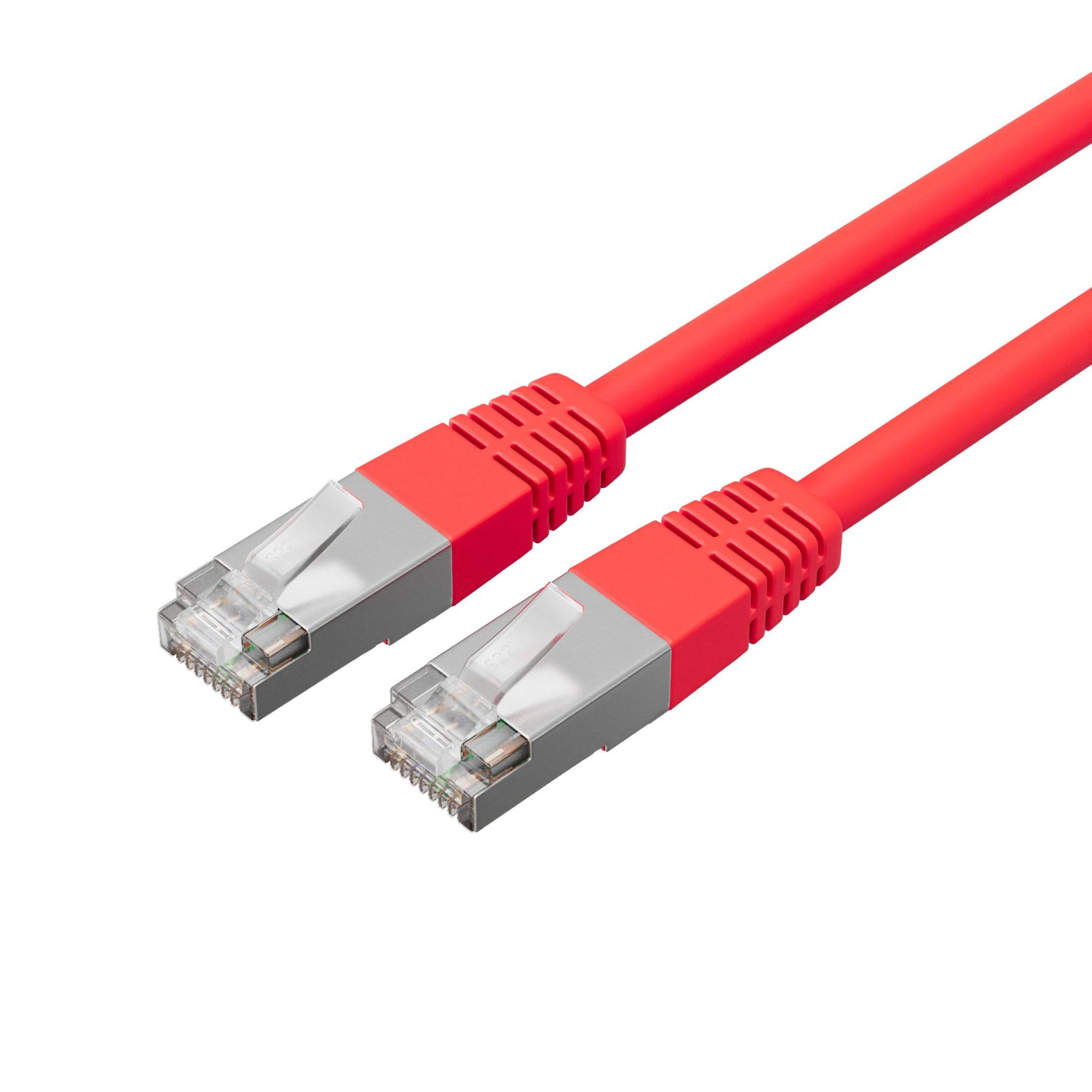 Patchkabel cat. 5e SF/UTP rot 1m