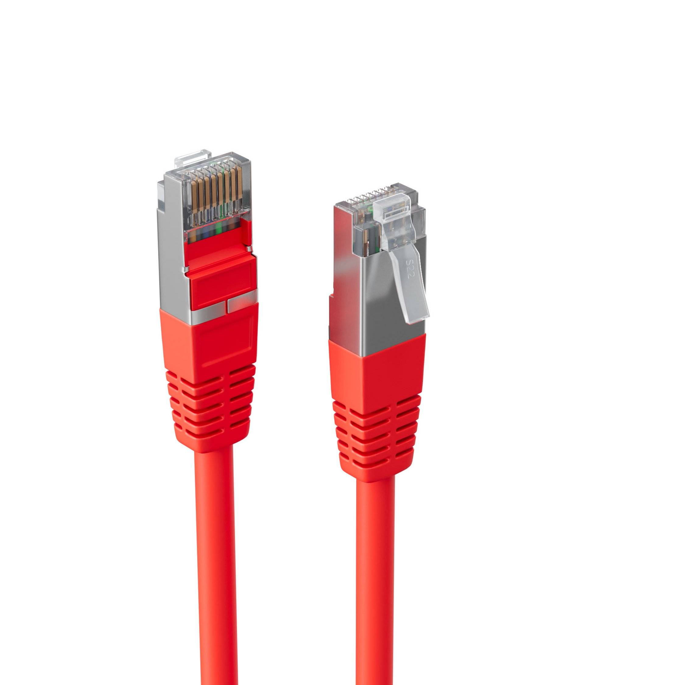 Patchkabel cat. 5e SF/UTP rot 1m