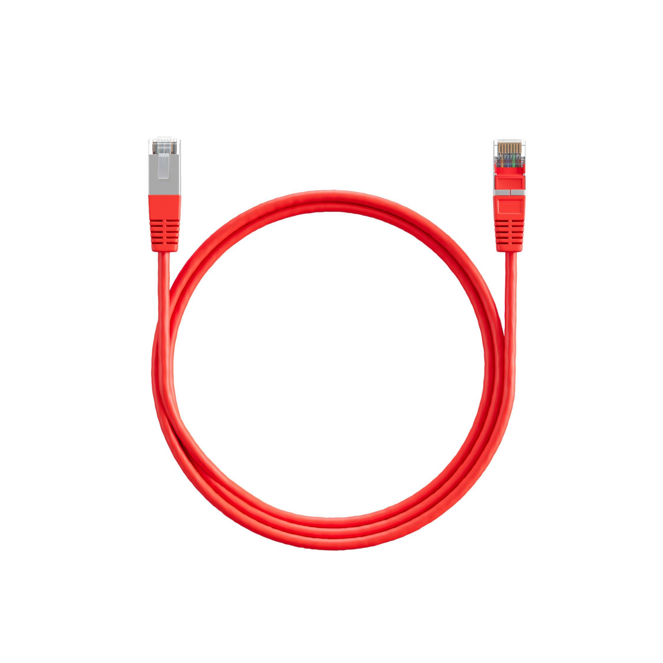 Patchkabel cat. 5e SF/UTP rot 1m