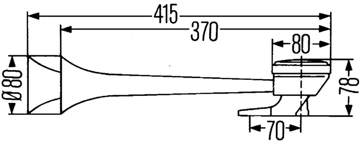 Hella 3PB 005 411 001 Highway Druckluftfanfare Voelkner