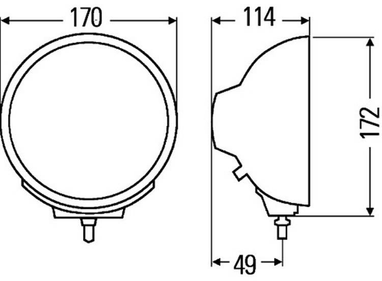 Hella Fernscheinwerfer 1F3 009 094-021 Luminator Compact Metal Halogen H1 (Ø x T) 170 mm x 114 mm S