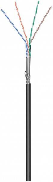 Danicom - CAT6 Outdoor Netzwerkkabel, S/FTP, AWG 26/7 (Flexibel), 305 Meter, Schwarz, CCA