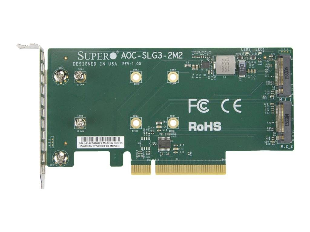 adapter Internal PCIe M.2 AOC-SLG3-2M2 - Schnittstellenkarte