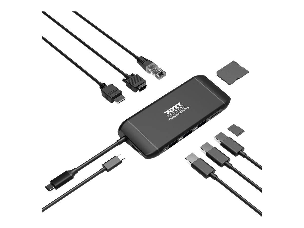 PORT Designs PORT connect - Dockingstation - USB-C - HDMI, VGA