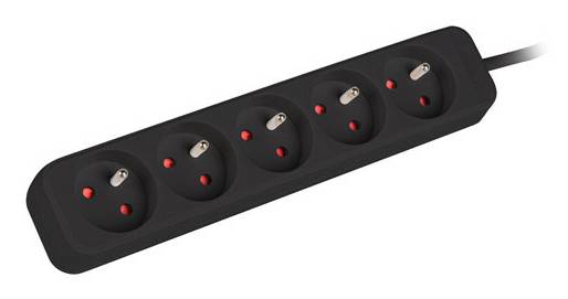 Steckdosenleiste - 2500 Watt - Eingabe, Eingang IEC 60320 C14 - Ausgangsanschlüs