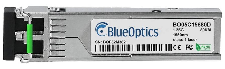 BlueOptics Raisecom USFP-Gb/ZX-D-R BlueOptics BO05C15680D SFP Transceiver, 1000BASE-ZX, Singlemode Fiber, 1550nm, 80KM